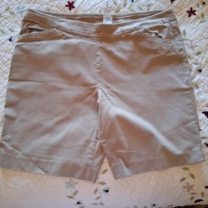 Time and Tru Beige/Tan Stretch Bermuda Shorts